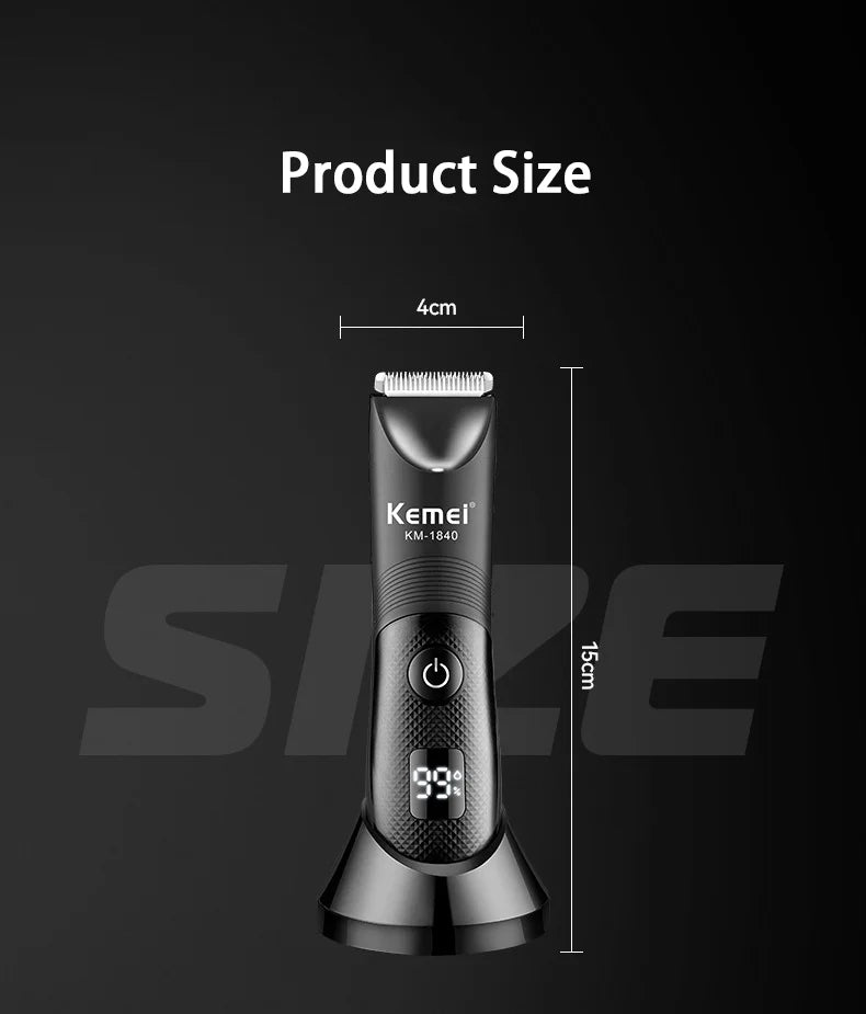 Kemei Groin Body Trimmer For Men And Women Shaver Electric Facial Beard Bikini Hair Trimmer Washable Pubic Ball Hair Remover