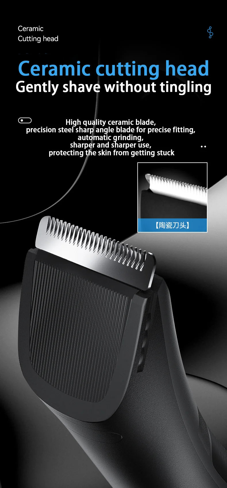 Kemei Groin Body Trimmer For Men And Women Shaver Electric Facial Beard Bikini Hair Trimmer Washable Pubic Ball Hair Remover