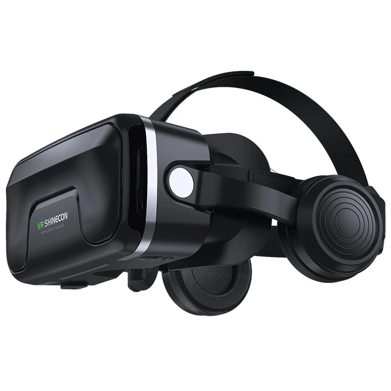 VR Shinecon 10.0 Capacete Óculos 3D Realidade Virtual Casque Para Smartphone Óculos de Proteção para Smartphones Fone de Ouvido Viar Videogame Binóculos