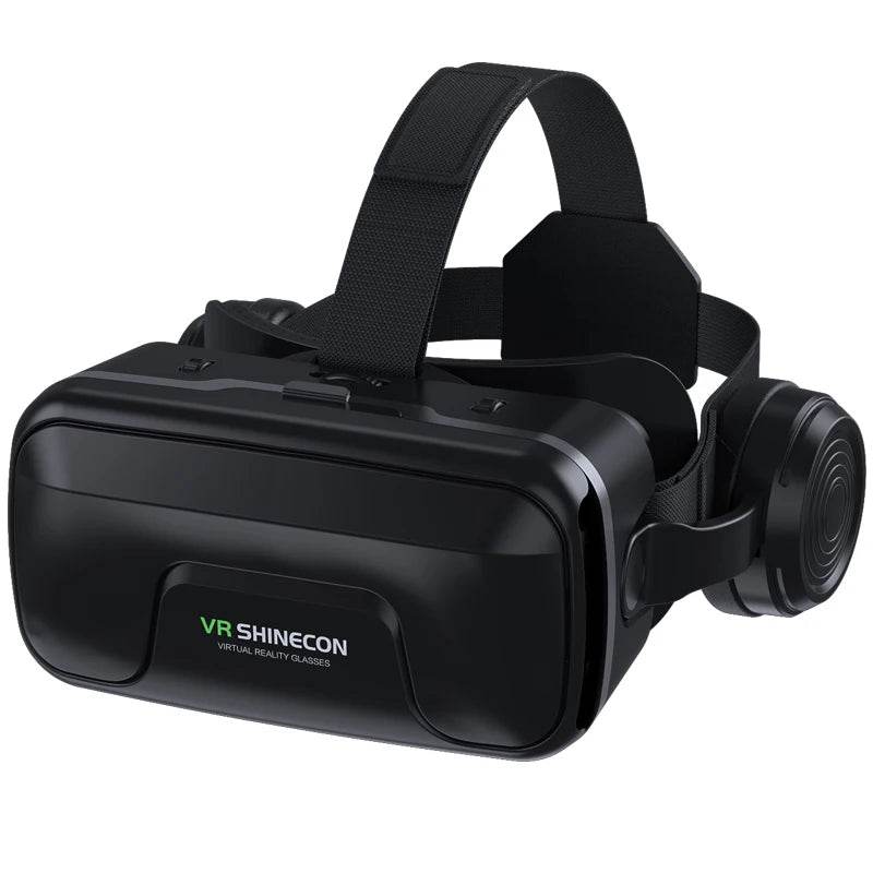 VR Shinecon 10.0 Capacete Óculos 3D Realidade Virtual Casque Para Smartphone Óculos de Proteção para Smartphones Fone de Ouvido Viar Videogame Binóculos