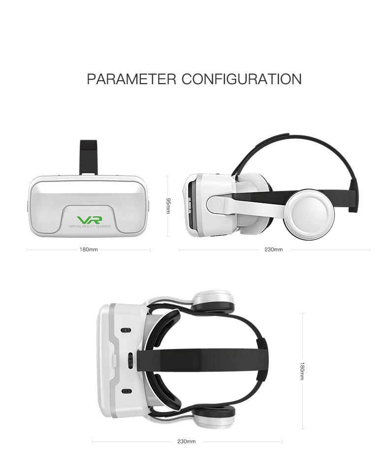 VR Shinecon 10.0 Capacete Óculos 3D Realidade Virtual Casque Para Smartphone Óculos de Proteção para Smartphones Fone de Ouvido Viar Videogame Binóculos