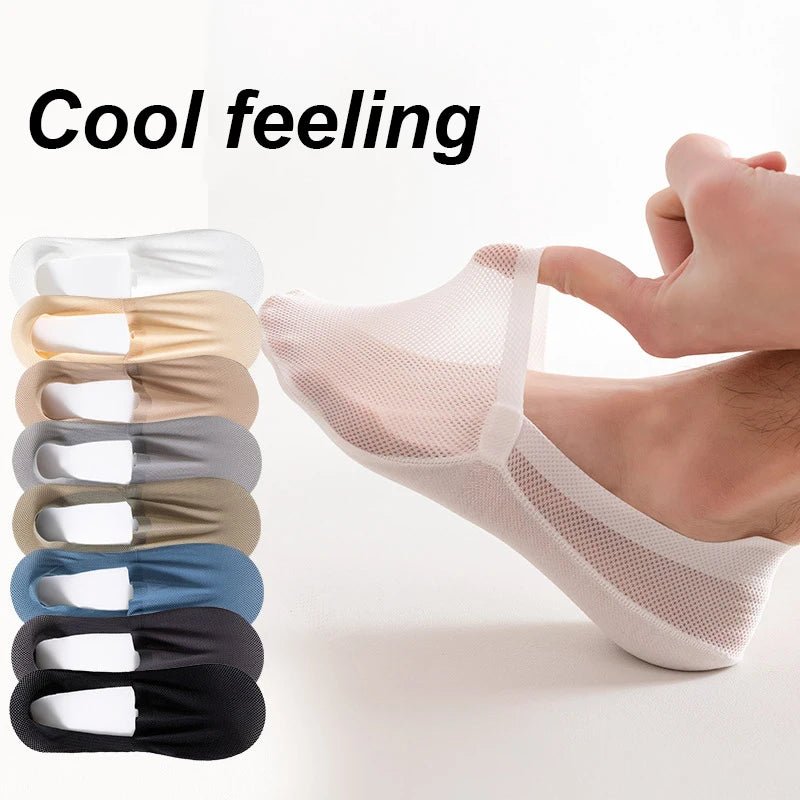 3 pares de meias na moda para o verão, tecido fino e invisível, meias respiráveis e macias para uso casual, sendo de alta qualidade e malha de ajuste elástico.