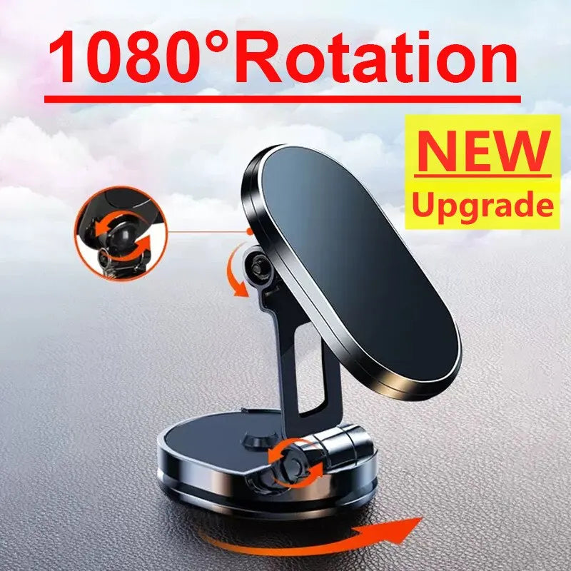 Suporte magnético para telefone de carro 1080 Suporte para smartphone GPS Suporte dobrável para telefone no carro para iPhone 14 13 12 11 Samsung Xiaomi