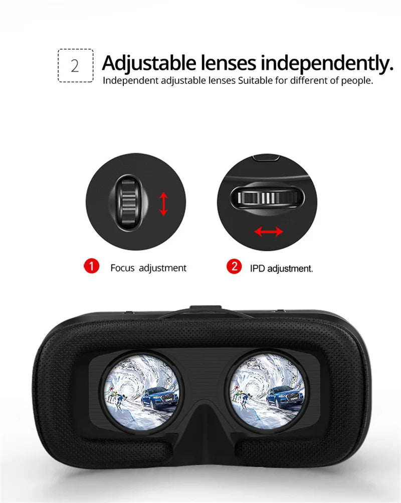 VR Shinecon 10.0 Capacete Óculos 3D Realidade Virtual Casque Para Smartphone Óculos de Proteção para Smartphones Fone de Ouvido Viar Videogame Binóculos