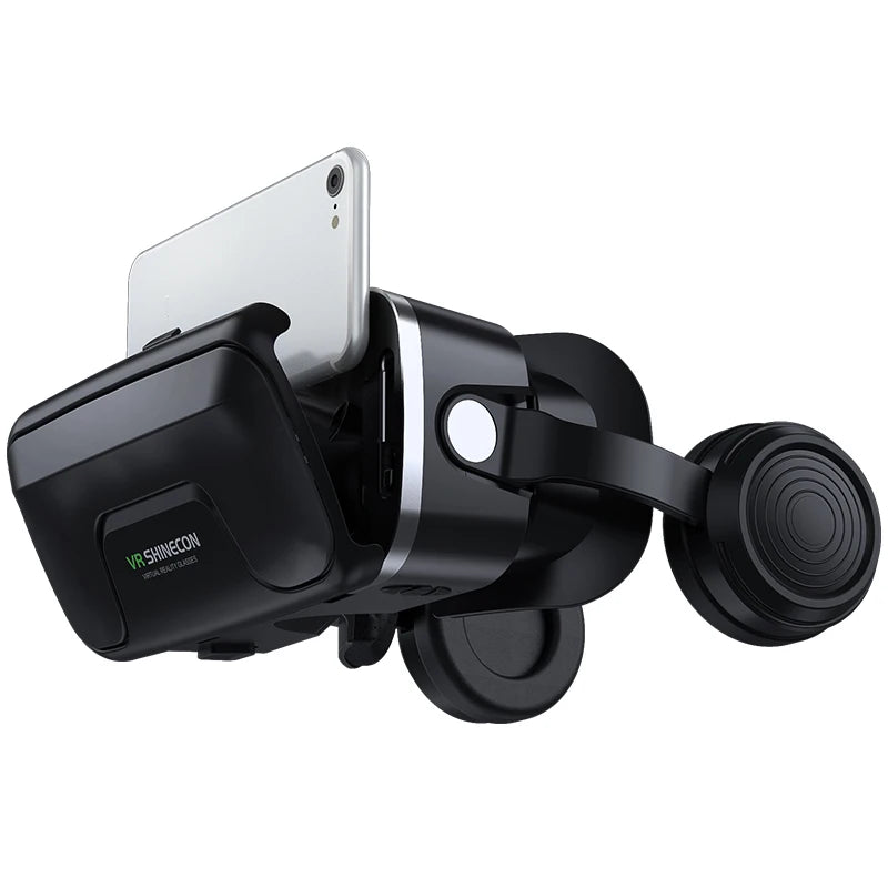 VR Shinecon 10.0 Capacete Óculos 3D Realidade Virtual Casque Para Smartphone Óculos de Proteção para Smartphones Fone de Ouvido Viar Videogame Binóculos
