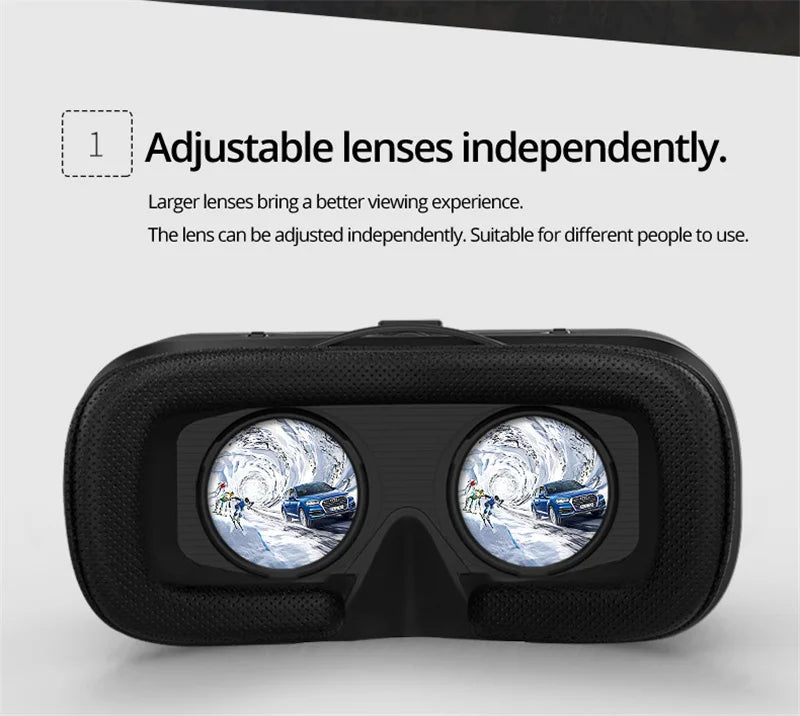 VR Shinecon 10.0 Capacete Óculos 3D Realidade Virtual Casque Para Smartphone Óculos de Proteção para Smartphones Fone de Ouvido Viar Videogame Binóculos